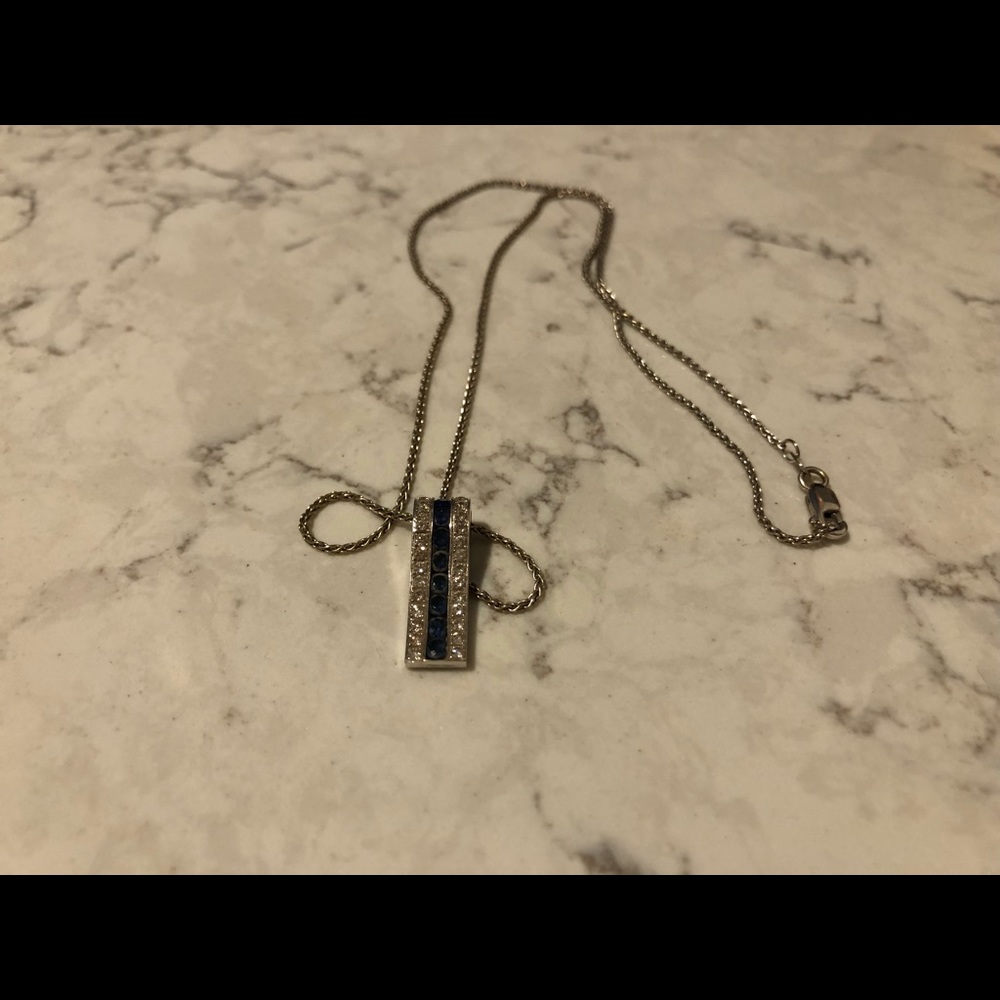 Sapphire and diamond necklace